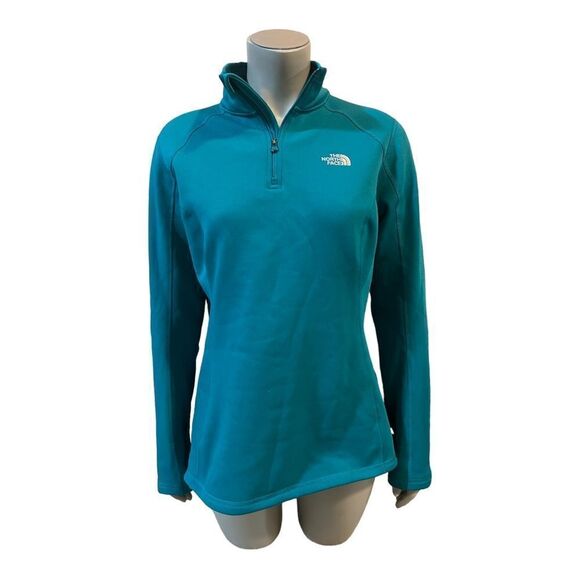 The North Face Womens 1/4 Zip Daria Athletic Pullover Fanfare Green Large NWT - Picture 1 of 8